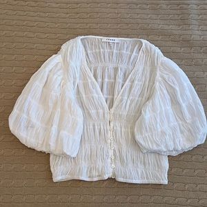 Frame Julianne Stretch Cotton Top - Size Medium